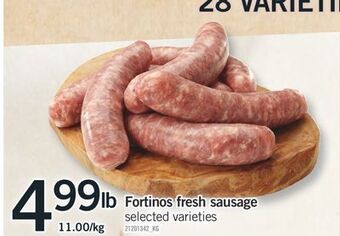 Fortinos Fortinos fresh sausage offer