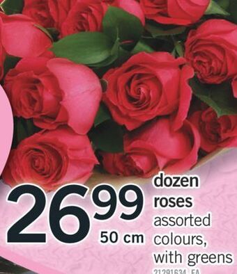 Fortinos Dozen roses, 50 cm offer