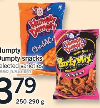 Fortinos Humpty dumpty snacks, 250-290 g offer