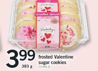 Fortinos Frosted valentine sugar cookies, 383 g offer