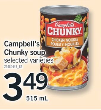 Fortinos Campbell's chunky soup, 515 ml offer