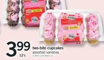 Fortinos Two-bite cupcakes, 12's offer