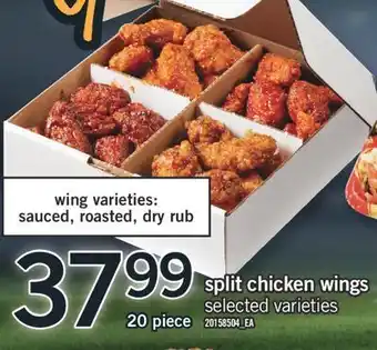 Fortinos Split chicken wings, 20 piece offer