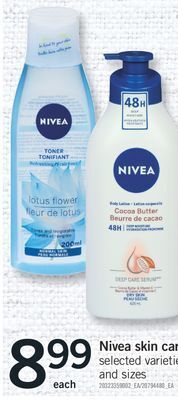 Fortinos Nivea skin care offer