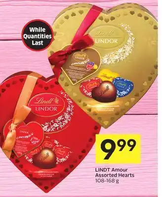 Foodland Lindt amour assorted hearts 108-168 g offer