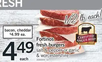 Fortinos Fortinos fresh burgers, 1/2 lb each! offer