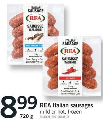 Fortinos Rea italian sausages, 720 g offer