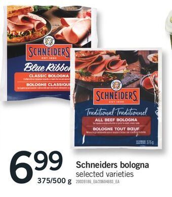 Fortinos Schneiders bologna, 375/500 g offer