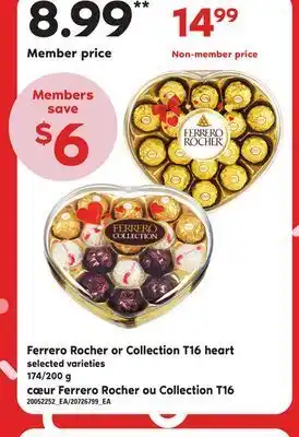 Independent Grocer Ferrero rocher or collection t16 heart, 174/200 g offer
