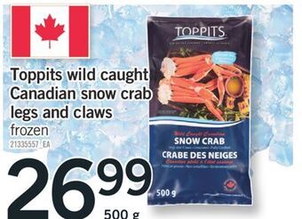 Fortinos Toppits wild caught canadian snow crab legs and claws, 500 g offer