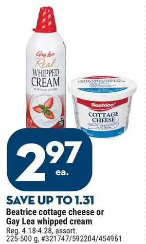 Giant Tiger Beatrice cottage cheese offer
