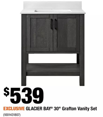 Home Depot Glacier bay 30" grafton vanity set offer