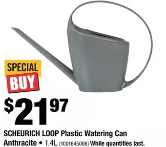 Home Depot Scheurich loop plastic watering can anthracite offer