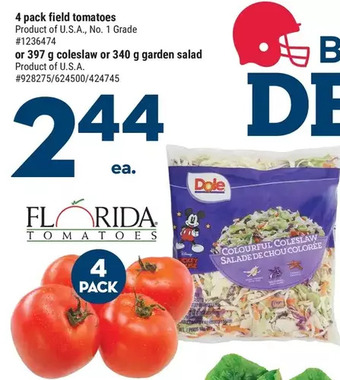 Giant Tiger 4 pack field tomatoes offer