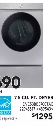RONA Samsung 7.5 cu. ft. dryer offer