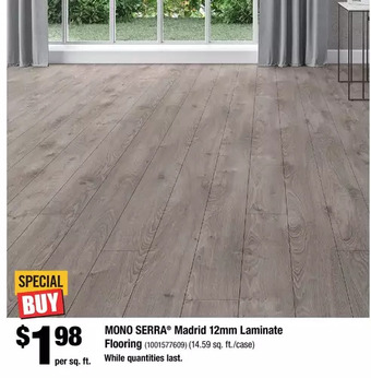Home Depot Mono serra madrid 12mm laminate flooring offer