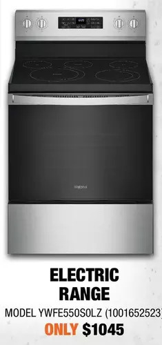 Home Depot Whirlpool electric range offer