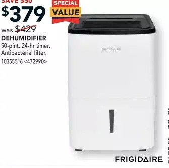 RONA Frigidaire dehumidifier offer