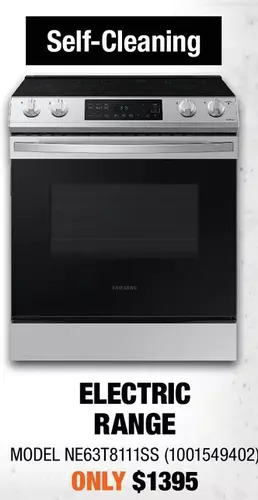 Home Depot Samsung electric range offer