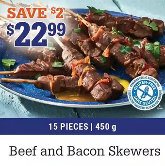M & M Food Market Beef and bacon skewers offer