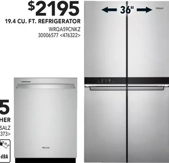 RONA Whirlpool 19.4 cu. ft. refrigerator offer