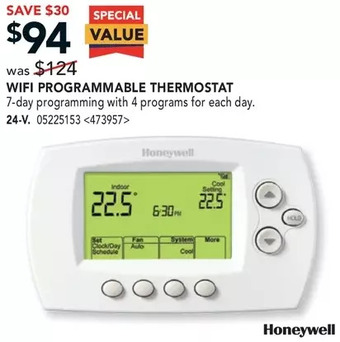 RONA Honeywell wifi programmable thermostat offer