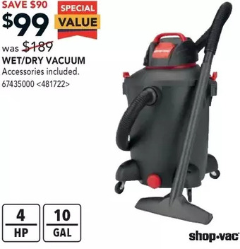 RONA Shop-vac wet/dry vacuum offer