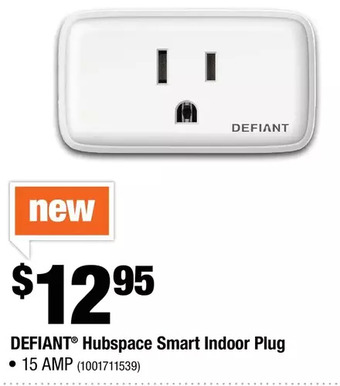 Home Depot Defiant hubspace smart indoor plug offer