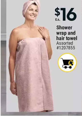 Giant Tiger Shower wrap and hair towel offer