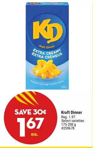 Giant Tiger Kraft dinner offer