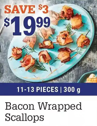 M & M Food Market Bacon wrapped scallops offer