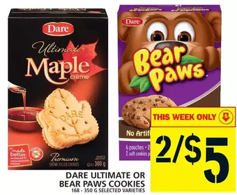 Food Basics Dare ultimate or bear paws cookies offer