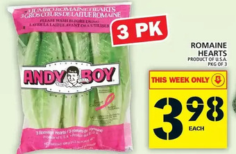 Food Basics Romaine hearts offer
