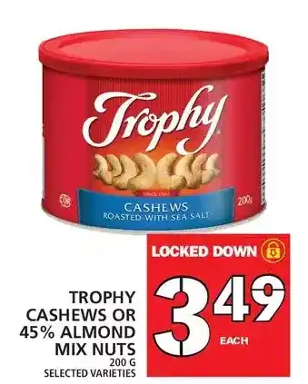 Food Basics Trophy cashews or 45% almond mix nuts offer