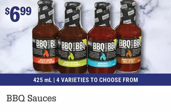 M & M Food Market Bbq sauces offer