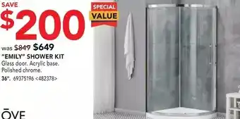 Lowe's Emily shower kit offer