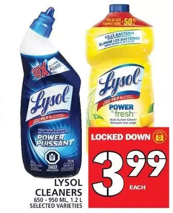 Food Basics Lysol cleaners offer