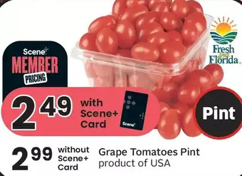 Foodland Grape tomatoes pint offer