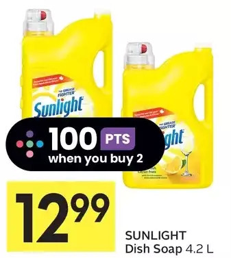 Foodland Sunlight dish soap offer
