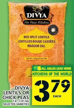Food Basics Divya lentils or chick peas offer