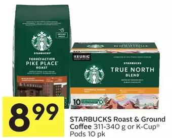 Foodland Starbucks roast & ground coffee or k-cup pods offer