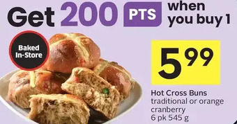 Foodland Hot cross buns offer
