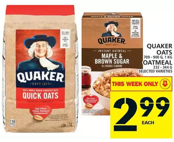 Food Basics Quaker oats | oatmeal offer