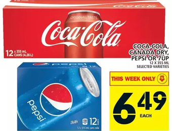 Food Basics Coca-cola, canada dry, pepsi or 7up offer