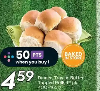Sobeys Dinner, tray or butter topped rolls offer