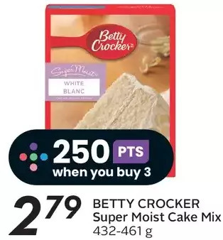 Sobeys Betty crocker super moist cake mix offer