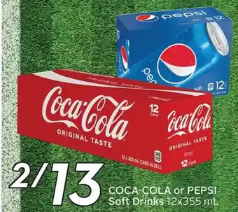 Sobeys Coca-cola or pepsi soft drinks offer