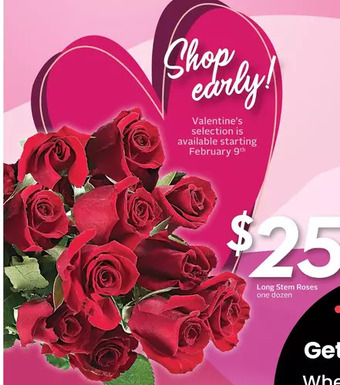 Sobeys Long stem roses offer