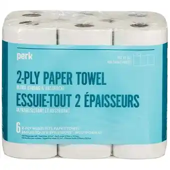 Staples Perk ultra absorbent paper towels offer