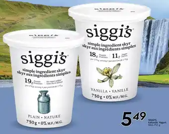 Sobeys Siggi's icelandic yogurt offer
